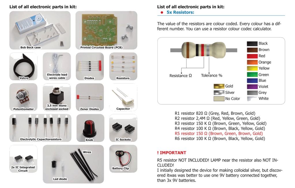 Soldering manual for bob beck blood electrification device